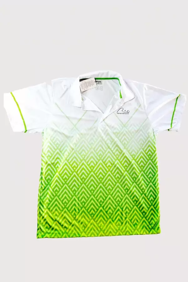 Camisa Polo Masculina Verde e Branca